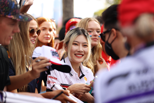 A group of female F1 fans at the 2022 Australian Grand Prix. 

Photo credits to Robert Cianflone
Source: [Robert Cianflone]
